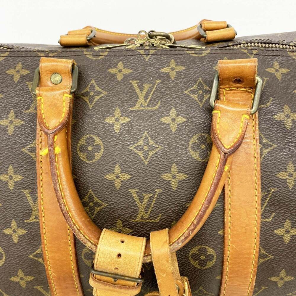 LOUIS VUITTON Brown Monogram Keepall 55 Boston Bag - Picture 12 of 13